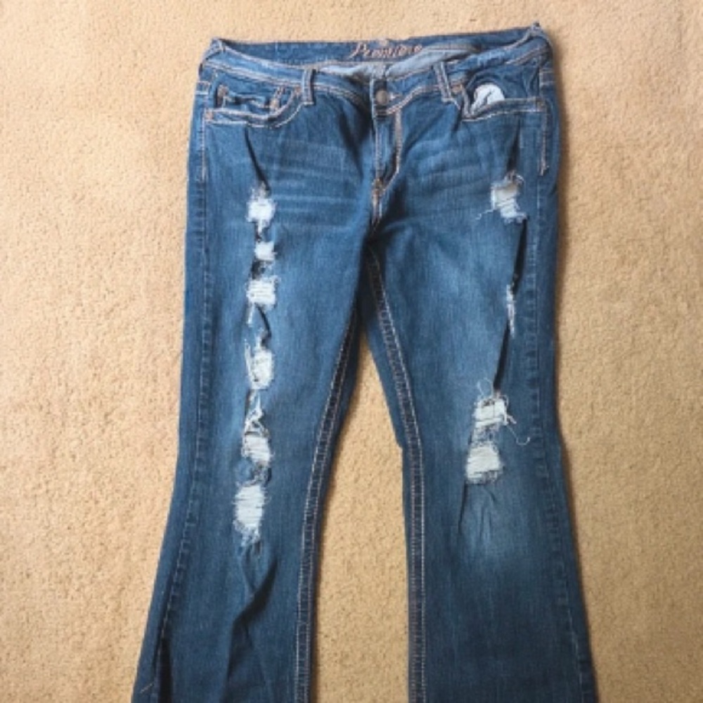 Distressed Blue Women's Jeans -